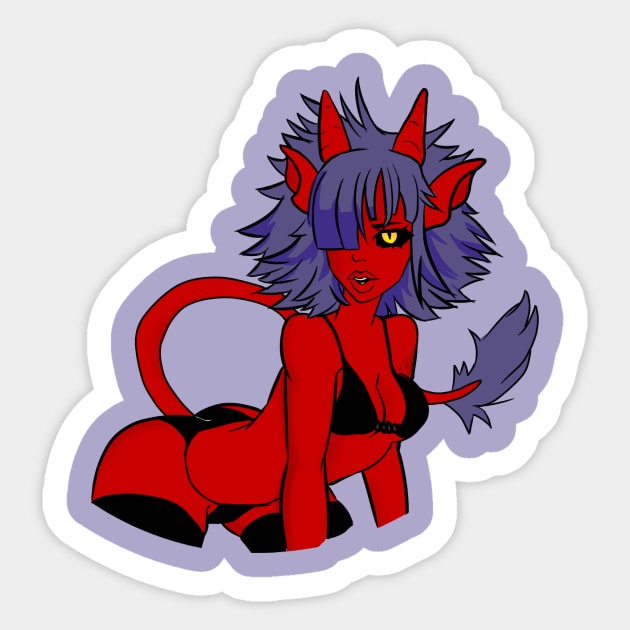 demon girl Sticker by faunahart